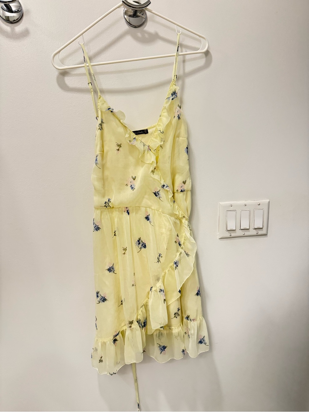 Yellow Floral Ruffle Sundress